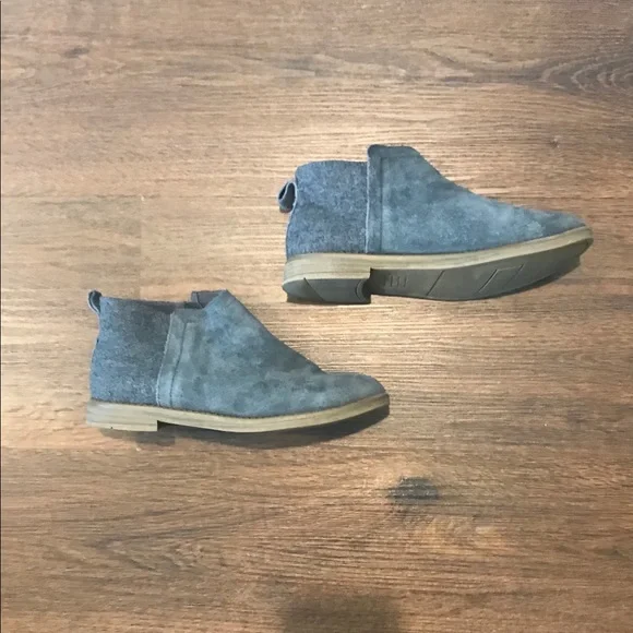 Toms Side Zip Gray Ankle Booties - Picture 3 of 8